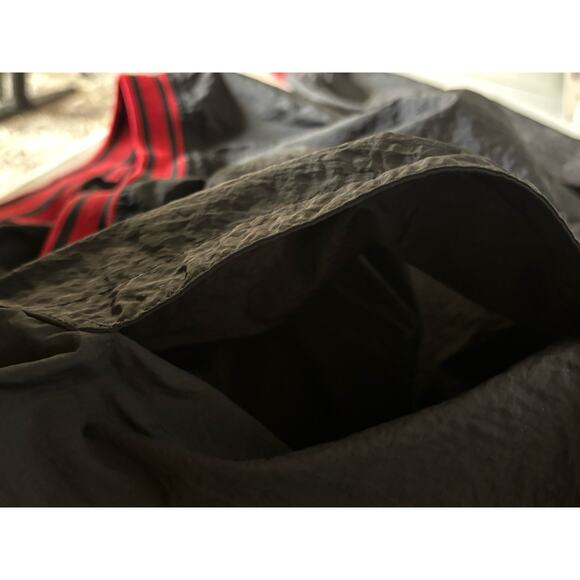 Nike Windbreaker Adult L V Neck Jacket Red Swoosh Vtg 90s Swishy White Tag - Picture 2 of 6